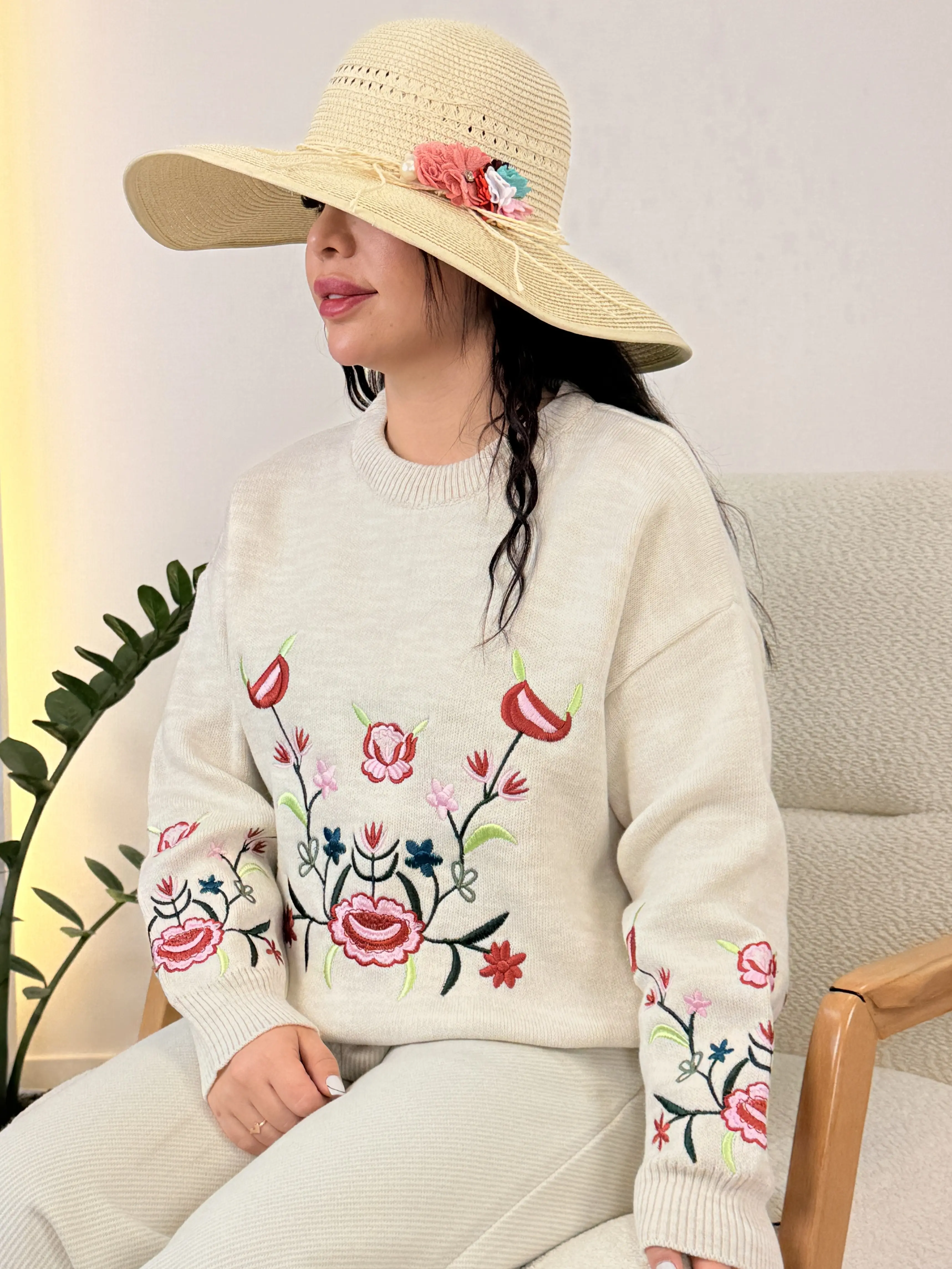 بافت گلدوزی گل رز